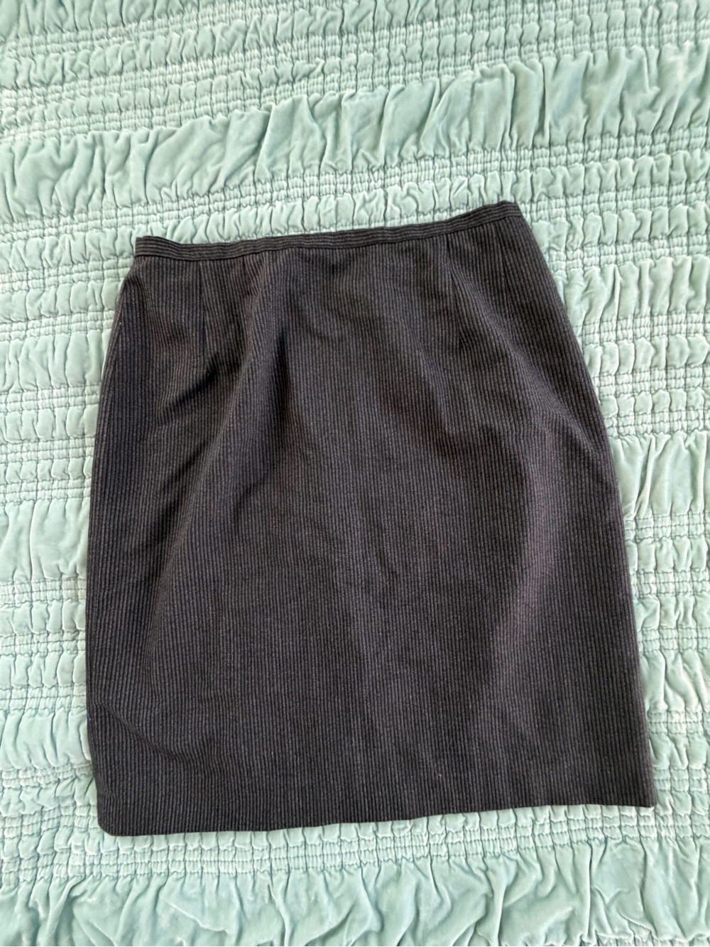 Harve Benard Black Ribbed Pencil Skirt-12